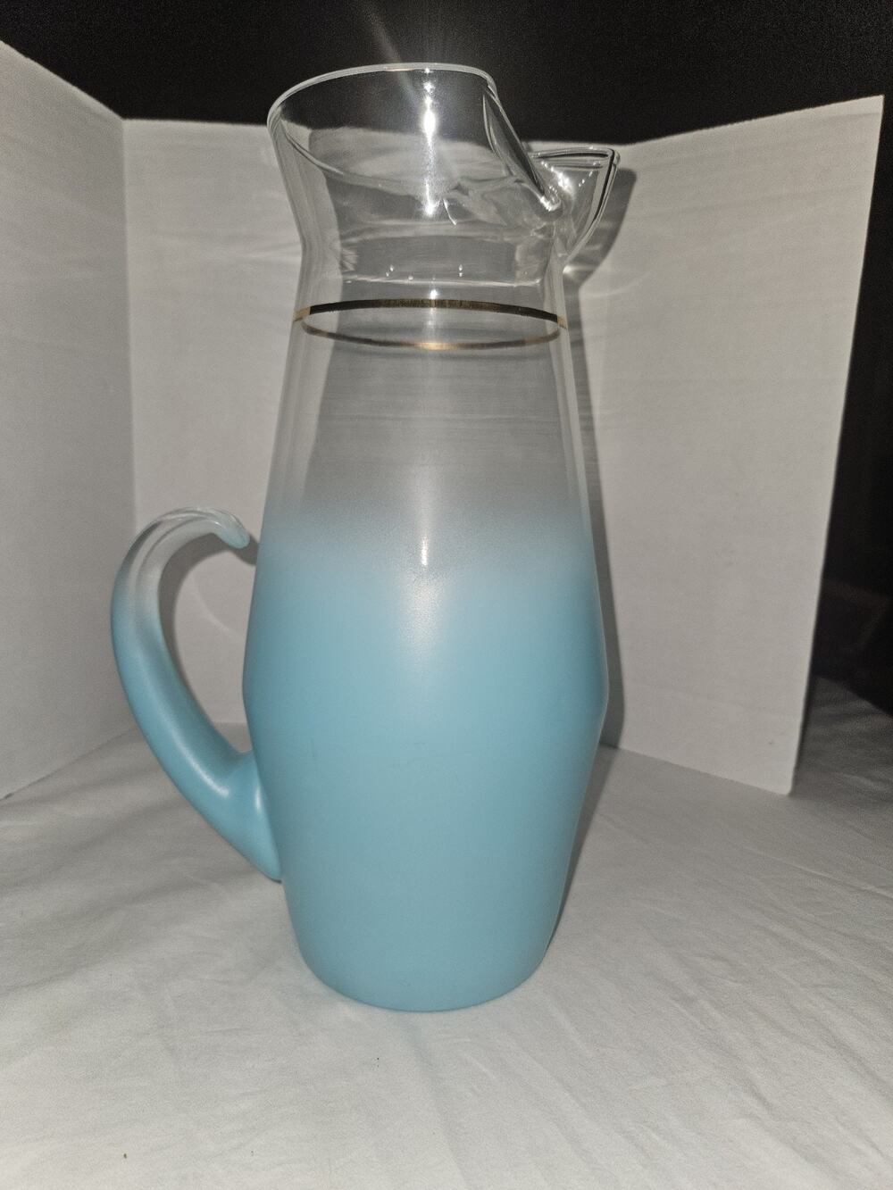 Vintage Blendo 12" Blue Pitcher MCM 1950s